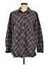 CAbi Plaid Gray Long Sleeve Button-Down Shirt Size M - photo 1