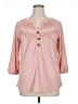 Notations 100% Polyester Pink 3/4 Sleeve Blouse Size XL - photo 1