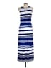 Milly Stripes Blue Casual Dress Size L - photo 2