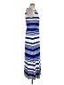 Milly Stripes Blue Casual Dress Size L - photo 4