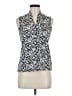 Talbots Outlet Silver Sleeveless Blouse Size Med Petite - photo 1