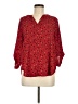 Maurices 100% Polyester Red 3/4 Sleeve Blouse Size M - photo 1