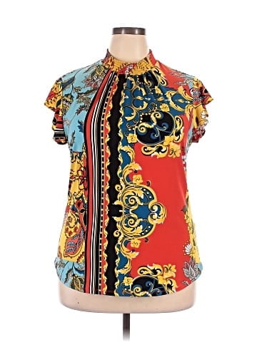 7th Avenue Design Studio New York & Company Short Sleeve Blouse (view 1)