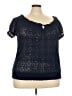 Cato 100% Polyester Blue Short Sleeve Top Size 22 - photo 1