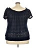 Cato 100% Polyester Blue Short Sleeve Top Size 22 - photo 2