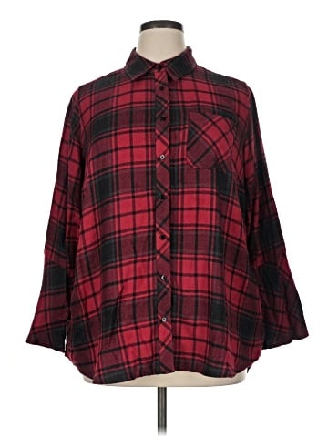TWO by Vince Camuto 3/4 Sleeve Button-Down Shirt (view 1)