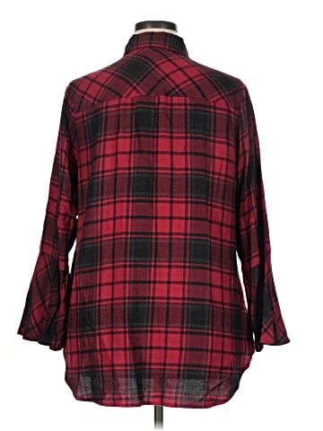 TWO by Vince Camuto 3/4 Sleeve Button-Down Shirt (view 2)