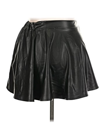 Theme Faux Leather Skirt (view 2)