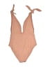 ASOS 100% Polyester Solid Tan One Piece Swimsuit Size 8 - photo 2