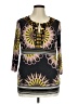 Peter Nygard 100% Silk Black 3/4 Sleeve Silk Top Size XL - photo 1
