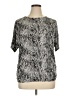 IMAN Animal Print Silver Short Sleeve T-Shirt Size XL - photo 1