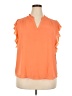 Liz Claiborne 100% Polyester Orange Sleeveless Blouse Size XXL - photo 1