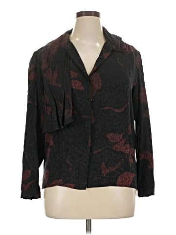 Tahari Long Sleeve Silk Top (view 1)