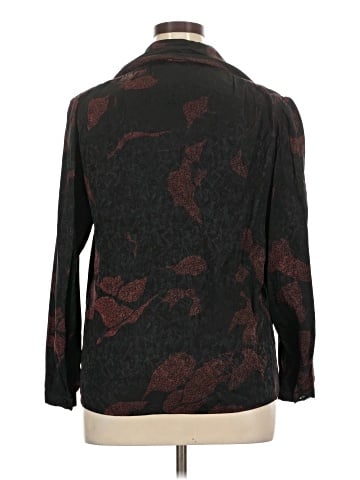Tahari Long Sleeve Silk Top (view 2)