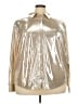 By Anthropologie Metallic Silver Long Sleeve Blouse Size 3X - photo 1
