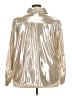 By Anthropologie Metallic Silver Long Sleeve Blouse Size 3X - photo 2