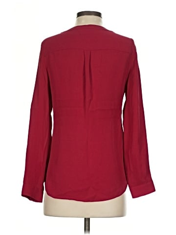 Ecru Long Sleeve Silk Top (view 2)
