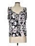 St. John Silver Sleeveless Silk Top Size L - photo 1