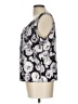 St. John Silver Sleeveless Silk Top Size L - photo 5
