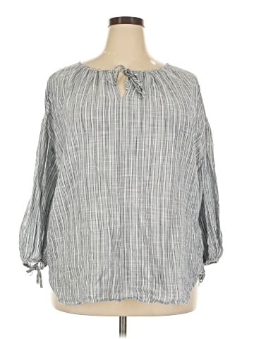 Chaps 3/4 Sleeve Blouse (view 1)