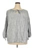 Chaps 100% Cotton Gray 3/4 Sleeve Blouse Size XXL - photo 1