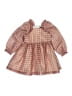 Crewcuts 100% Polyester Plaid Brown Dress Size 7 - photo 1