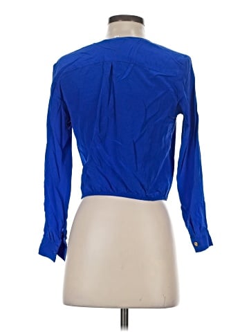 Amanda Uprichard Long Sleeve Silk Top (view 2)