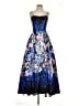 Betsy & Adam 100% Polyester Floral Blue Cocktail Dress Size 4 - photo 1