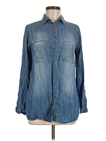 Taylor & Sage Long Sleeve Button-Down Shirt (view 1)