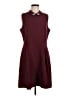 Theory Solid Burgundy Cocktail Dress Size M - photo 1