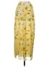 Q2 100% Polyester Floral Yellow Formal Skirt Size S - photo 1