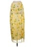 Q2 100% Polyester Floral Yellow Formal Skirt Size S - photo 2