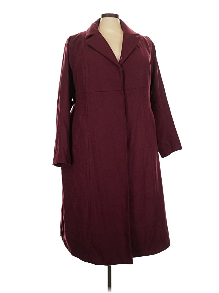Pre-owned Torrid Coat In Burgundy