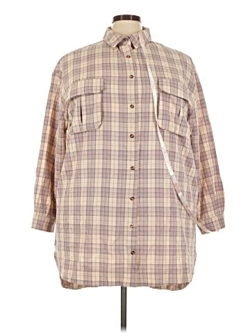 Missguided Long Sleeve Button-Down Shirt (view 1)