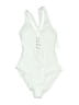 Becca Solid Ivory One Piece Swimsuit Size L - photo 1