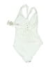 Becca Solid Ivory One Piece Swimsuit Size L - photo 2