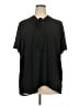 Pleione 100% Polyester Black Short Sleeve Blouse Size 2X - photo 1