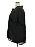 Pleione 100% Polyester Black Short Sleeve Blouse Size 2X - photo 5