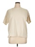 Old Navy 100% Cotton Solid Ivory Short Sleeve Turtleneck Size XL - photo 1