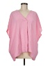 Entro 100% Polyester Pink Short Sleeve Blouse Size M - photo 1