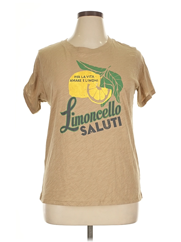 Pre-owned Jcrew Short Sleeve T-shirt In Tan