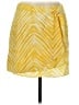 BCBGMAXAZRIA 100% Polyester Animal Print Yellow Casual Skirt Size 6 - photo 1