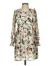 Bongo 100% Polyester Print Ivory Casual Dress Size XS - photo 1