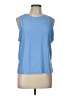 Dennis by Dennis Basso Blue Silver Sleeveless Top Size L - photo 1