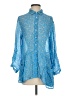 April Cornell 100% Rayon Paisley Blue 3/4 Sleeve Blouse Size S - photo 1