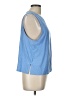 Dennis by Dennis Basso Blue Silver Sleeveless Top Size L - photo 4