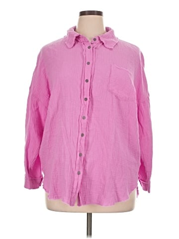 Zenana Long Sleeve Button-Down Shirt (view 1)