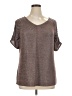 Jennifer Lopez Brown Short Sleeve Top Size XL - photo 1