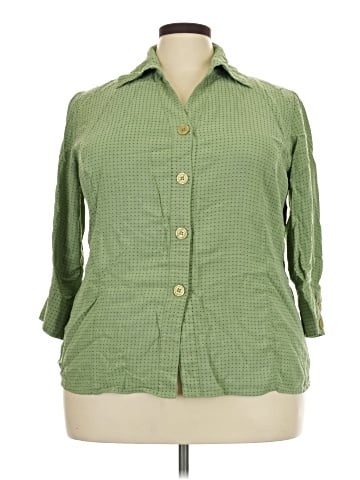 Notations 3/4 Sleeve Button-Down Shirt (view 1)