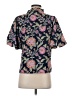 THML Floral Blue Short Sleeve Blouse Size XS - photo 2